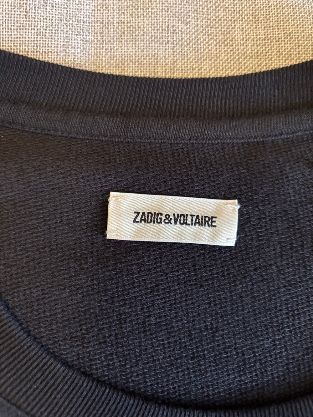 Zadig & Voltaire Black Tee with White Label - Picture 4 of 7